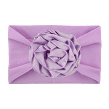Load image into Gallery viewer, Warmom Baby Girls Big Flower Headband Headwear Newborn Infant Princess Nylon Elastic Turban Hair Accessories Kids Soft Hairband