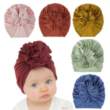 Load image into Gallery viewer, Baby Headband Hat Bowknot Print Cotton Stretchy Turban Headband Infant Head Wrap Beanie Hat Headwear Baby Girl Hair Accessories