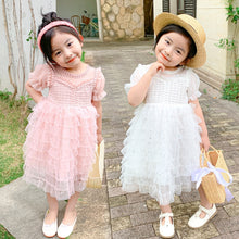 Load image into Gallery viewer, Girls dress 2020 summer brand girls clothing lace and ball design baby girl dress party dress baby dress XIAO LU MAO