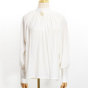 white shirt + skirt Dress send brooch for women sweet DEL LUNA Hotel same IU Lee Ji Eun in autumn woman dresses spring