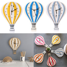 Load image into Gallery viewer, Nordic Style Home Decoration Clock Hot Air Balloon Shape Cartoon Mute Children Room Wall Clocks Decor
