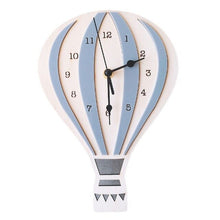 Load image into Gallery viewer, Nordic Style Home Decoration Clock Hot Air Balloon Shape Cartoon Mute Children Room Wall Clocks Decor
