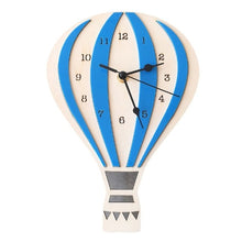 Load image into Gallery viewer, Nordic Style Home Decoration Clock Hot Air Balloon Shape Cartoon Mute Children Room Wall Clocks Decor

