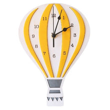 Load image into Gallery viewer, Nordic Style Home Decoration Clock Hot Air Balloon Shape Cartoon Mute Children Room Wall Clocks Decor

