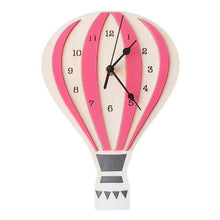 Load image into Gallery viewer, Nordic Style Home Decoration Clock Hot Air Balloon Shape Cartoon Mute Children Room Wall Clocks Decor
