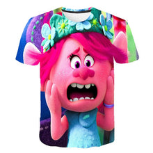 Load image into Gallery viewer, 3D Boys TROLLS WORLD TOURsonic Print Girls Funny T-shirts Costume Children summer Clothing Kids Clothes Hairy elf Baby T shirt
