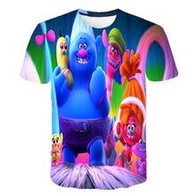 Load image into Gallery viewer, 3D Boys TROLLS WORLD TOURsonic Print Girls Funny T-shirts Costume Children summer Clothing Kids Clothes Hairy elf Baby T shirt
