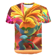 Load image into Gallery viewer, 3D Boys TROLLS WORLD TOURsonic Print Girls Funny T-shirts Costume Children summer Clothing Kids Clothes Hairy elf Baby T shirt
