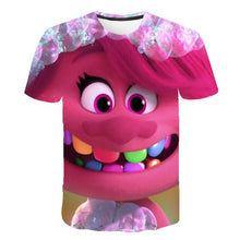 Load image into Gallery viewer, 3D Boys TROLLS WORLD TOURsonic Print Girls Funny T-shirts Costume Children summer Clothing Kids Clothes Hairy elf Baby T shirt
