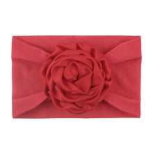 Load image into Gallery viewer, Warmom Baby Girls Big Flower Headband Headwear Newborn Infant Princess Nylon Elastic Turban Hair Accessories Kids Soft Hairband
