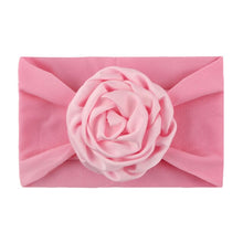 Load image into Gallery viewer, Warmom Baby Girls Big Flower Headband Headwear Newborn Infant Princess Nylon Elastic Turban Hair Accessories Kids Soft Hairband
