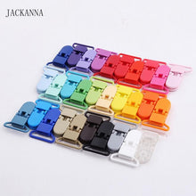 Load image into Gallery viewer, 20PCS 25MM Baby Pacifier Clips Attache Sucette Plastic Suspender Buckle Clips Dummy Holders Cute Soother Clasps Pacifier Holder
