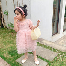 Load image into Gallery viewer, Girls dress 2020 summer brand girls clothing lace and ball design baby girl dress party dress baby dress XIAO LU MAO
