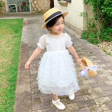 Load image into Gallery viewer, Girls dress 2020 summer brand girls clothing lace and ball design baby girl dress party dress baby dress XIAO LU MAO

