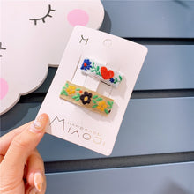 Load image into Gallery viewer, Children's Hair Accessories Girls Favorite Heart Lace Embroidery Flower Baby Hairpin Sweet Princess Girl Hairpin Set
