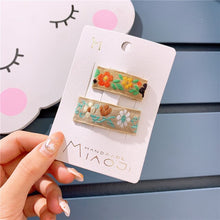 Load image into Gallery viewer, Children's Hair Accessories Girls Favorite Heart Lace Embroidery Flower Baby Hairpin Sweet Princess Girl Hairpin Set
