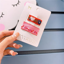 Load image into Gallery viewer, Children's Hair Accessories Girls Favorite Heart Lace Embroidery Flower Baby Hairpin Sweet Princess Girl Hairpin Set
