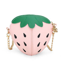 Load image into Gallery viewer, 1Pcs Kids Girl Wallet Lovely Strawberry Pattern Messenger Bags Cute Cartoon Girl Waist Bag Coin Purse PU Leather Bags
